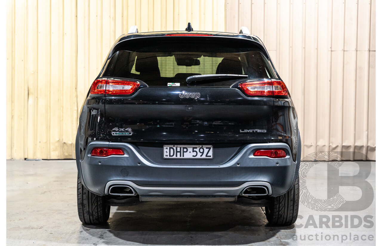 7/2016 Jeep Cherokee Limited (4x4) 4d Wagon Metallic Black Turbo Diesel 2.0L