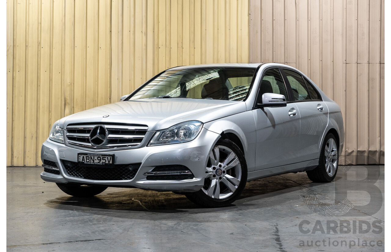 3/2013 Mercedes Benz C200 BE W204 MY13 4d Sedan Iridium Silver Metallic 1.8L