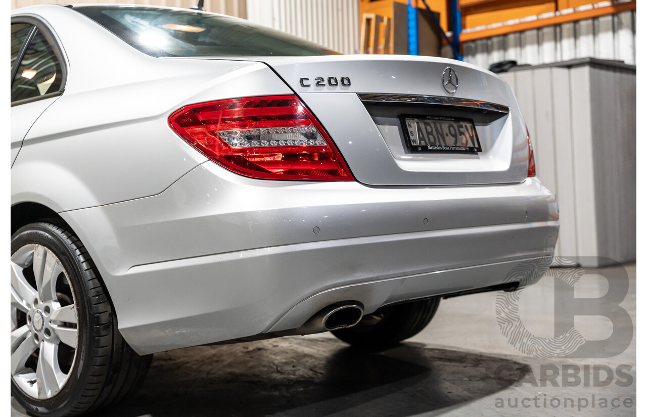 3/2013 Mercedes Benz C200 BE W204 MY13 4d Sedan Iridium Silver Metallic 1.8L