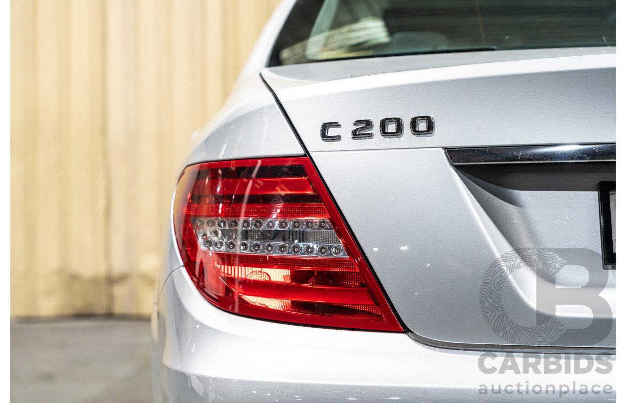 3/2013 Mercedes Benz C200 BE W204 MY13 4d Sedan Iridium Silver Metallic 1.8L