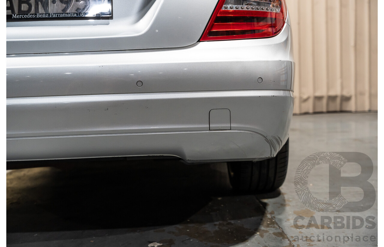 3/2013 Mercedes Benz C200 BE W204 MY13 4d Sedan Iridium Silver Metallic 1.8L
