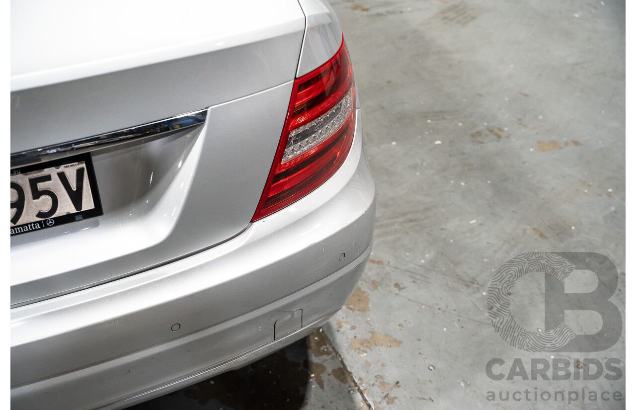 3/2013 Mercedes Benz C200 BE W204 MY13 4d Sedan Iridium Silver Metallic 1.8L