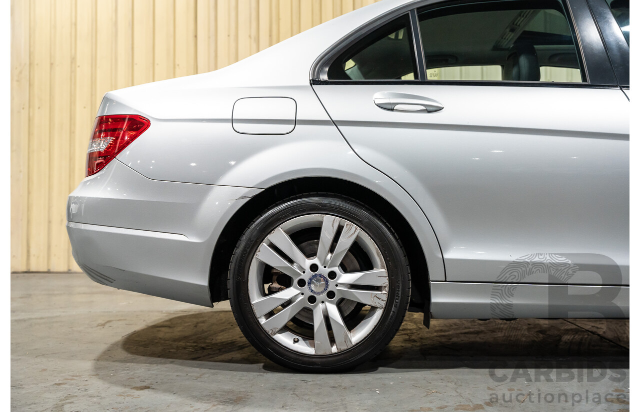 3/2013 Mercedes Benz C200 BE W204 MY13 4d Sedan Iridium Silver Metallic 1.8L