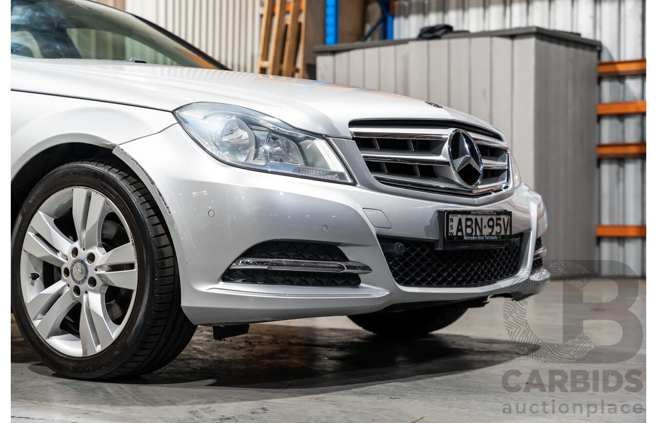 3/2013 Mercedes Benz C200 BE W204 MY13 4d Sedan Iridium Silver Metallic 1.8L