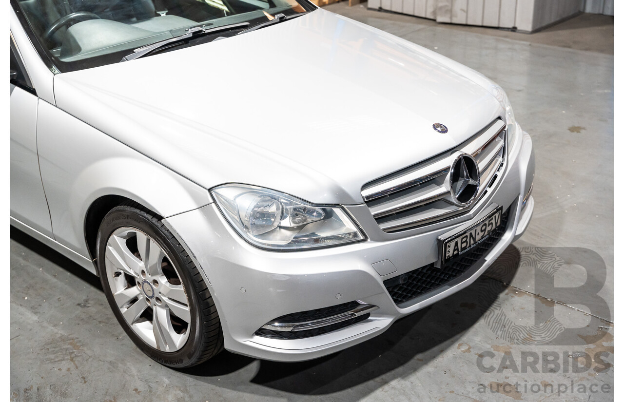 3/2013 Mercedes Benz C200 BE W204 MY13 4d Sedan Iridium Silver Metallic 1.8L