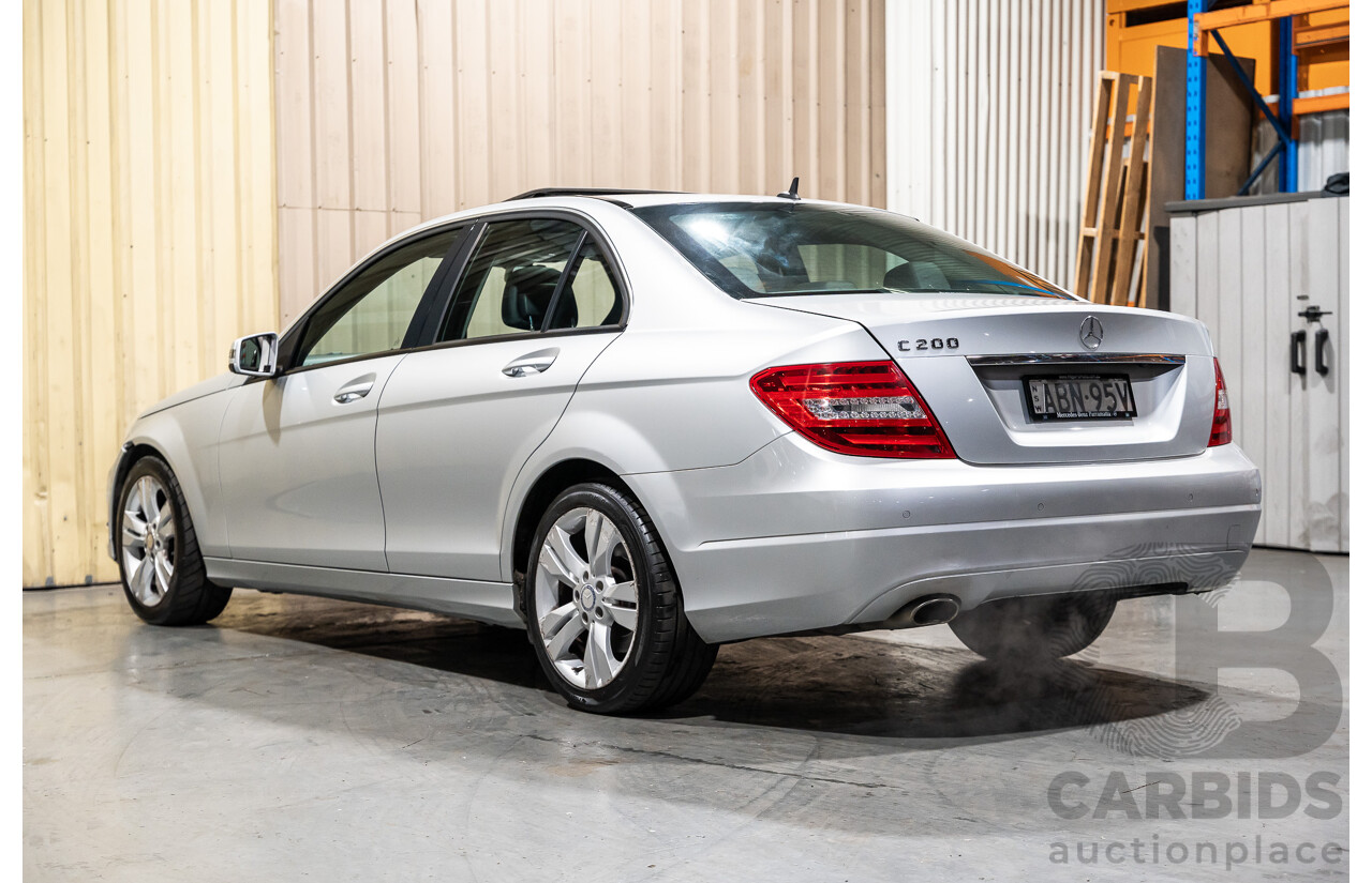 3/2013 Mercedes Benz C200 BE W204 MY13 4d Sedan Iridium Silver Metallic 1.8L
