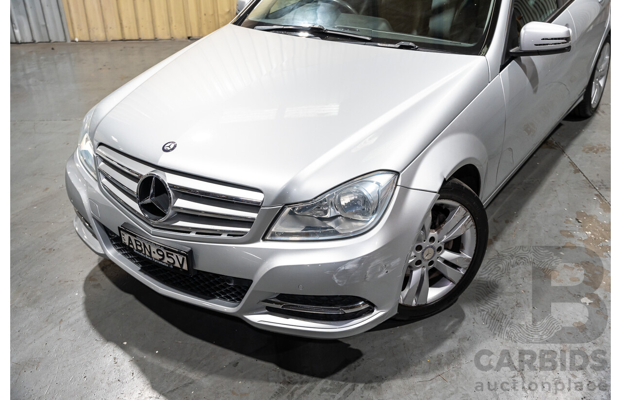 3/2013 Mercedes Benz C200 BE W204 MY13 4d Sedan Iridium Silver Metallic 1.8L