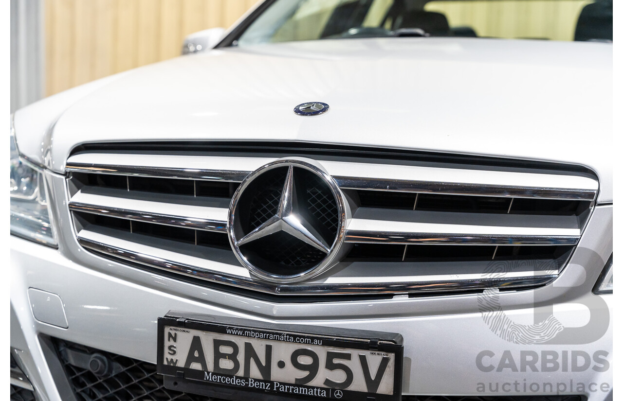 3/2013 Mercedes Benz C200 BE W204 MY13 4d Sedan Iridium Silver Metallic 1.8L