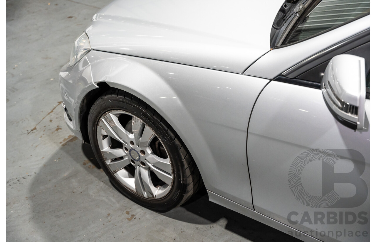 3/2013 Mercedes Benz C200 BE W204 MY13 4d Sedan Iridium Silver Metallic 1.8L