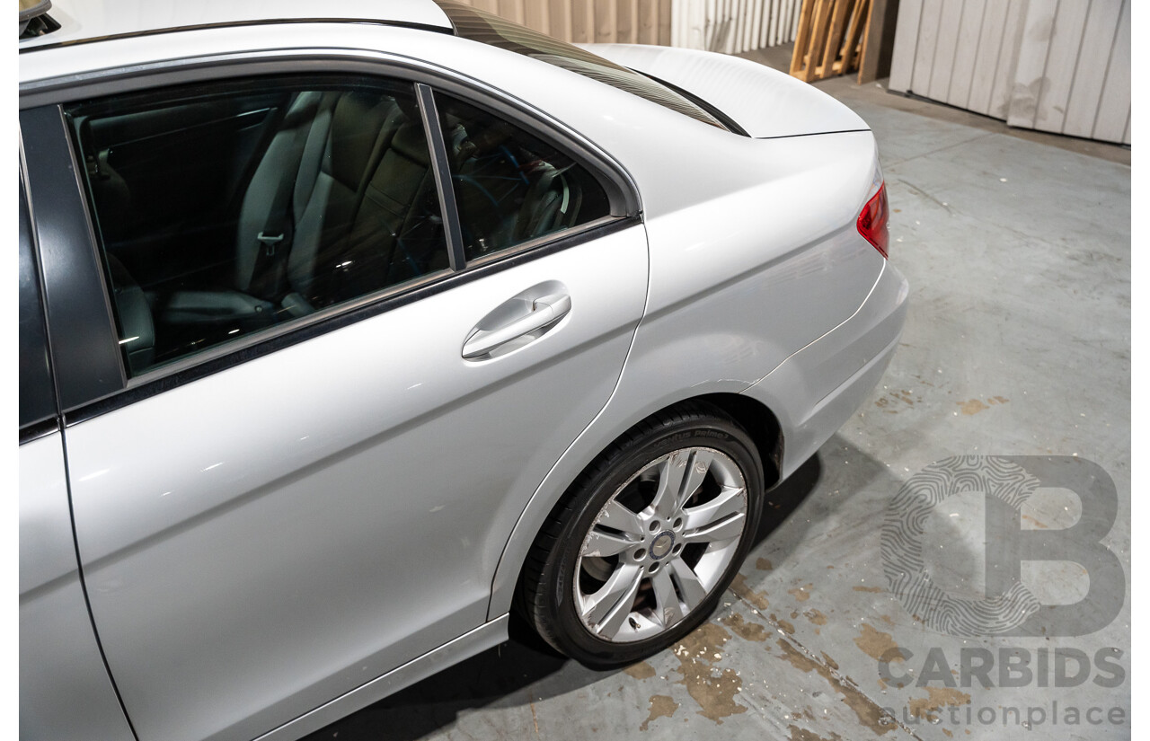 3/2013 Mercedes Benz C200 BE W204 MY13 4d Sedan Iridium Silver Metallic 1.8L