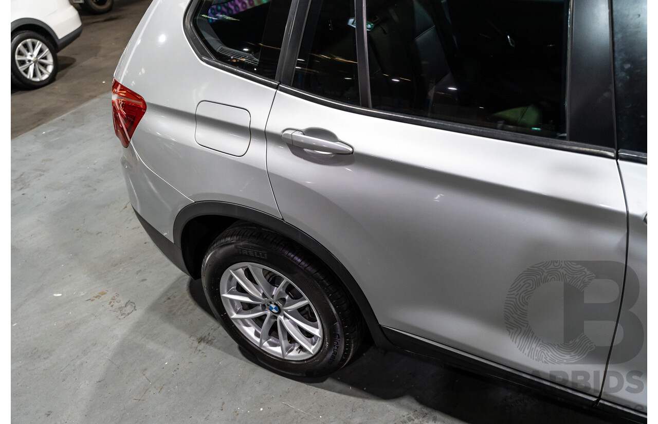 3/2013 BMW X3 Xdrive20i F25 (AWD) MY13 4d Wagon Metallic Silver Turbo 2.0L