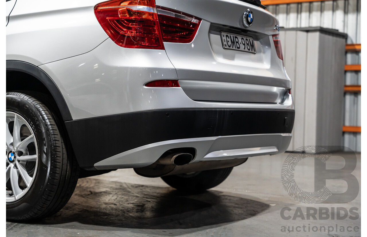 3/2013 BMW X3 Xdrive20i F25 (AWD) MY13 4d Wagon Metallic Silver Turbo 2.0L