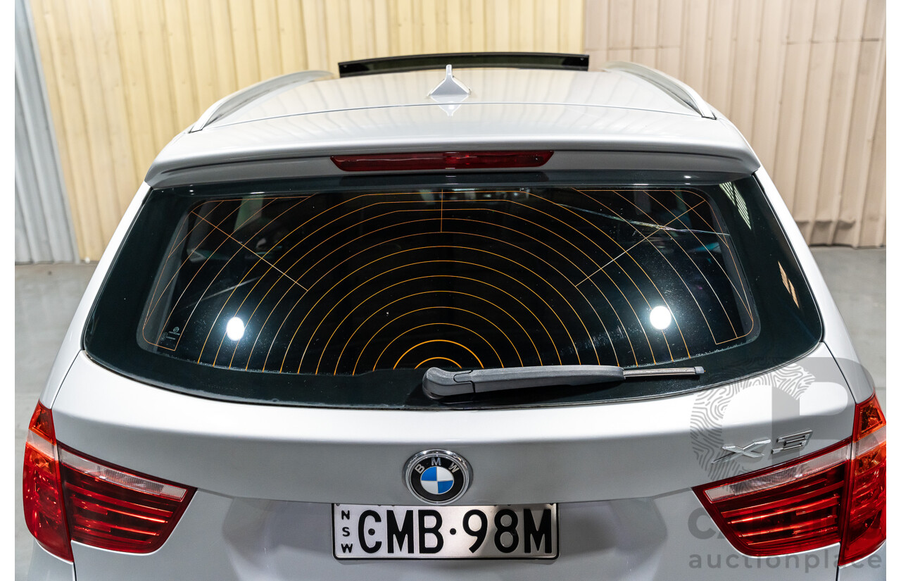 3/2013 BMW X3 Xdrive20i F25 (AWD) MY13 4d Wagon Metallic Silver Turbo 2.0L