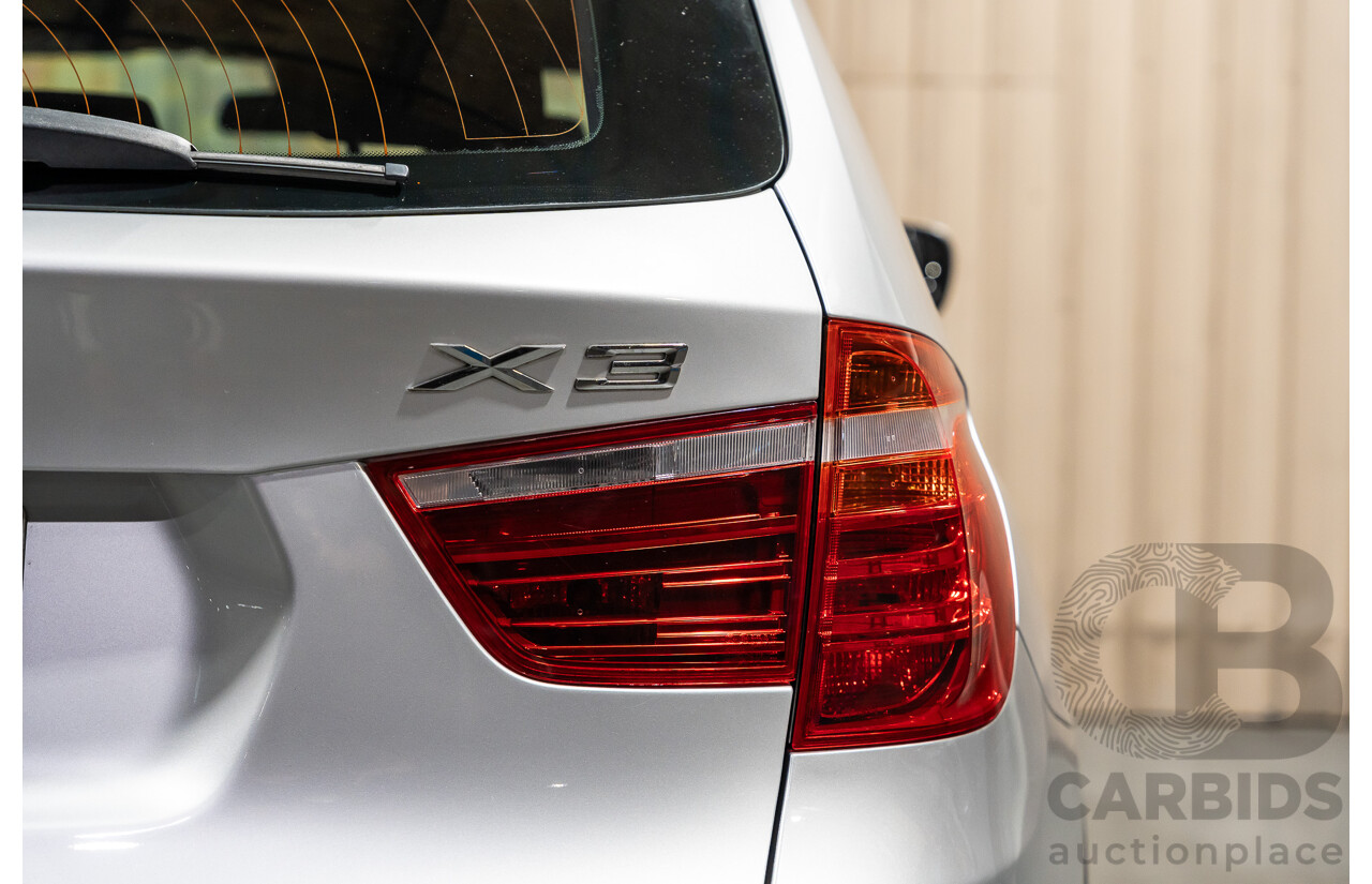 3/2013 BMW X3 Xdrive20i F25 (AWD) MY13 4d Wagon Metallic Silver Turbo 2.0L