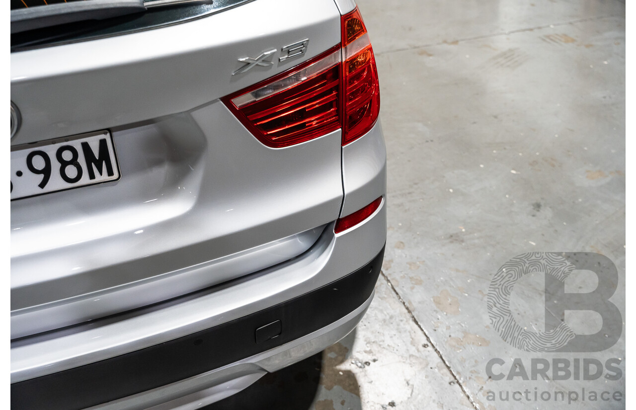 3/2013 BMW X3 Xdrive20i F25 (AWD) MY13 4d Wagon Metallic Silver Turbo 2.0L