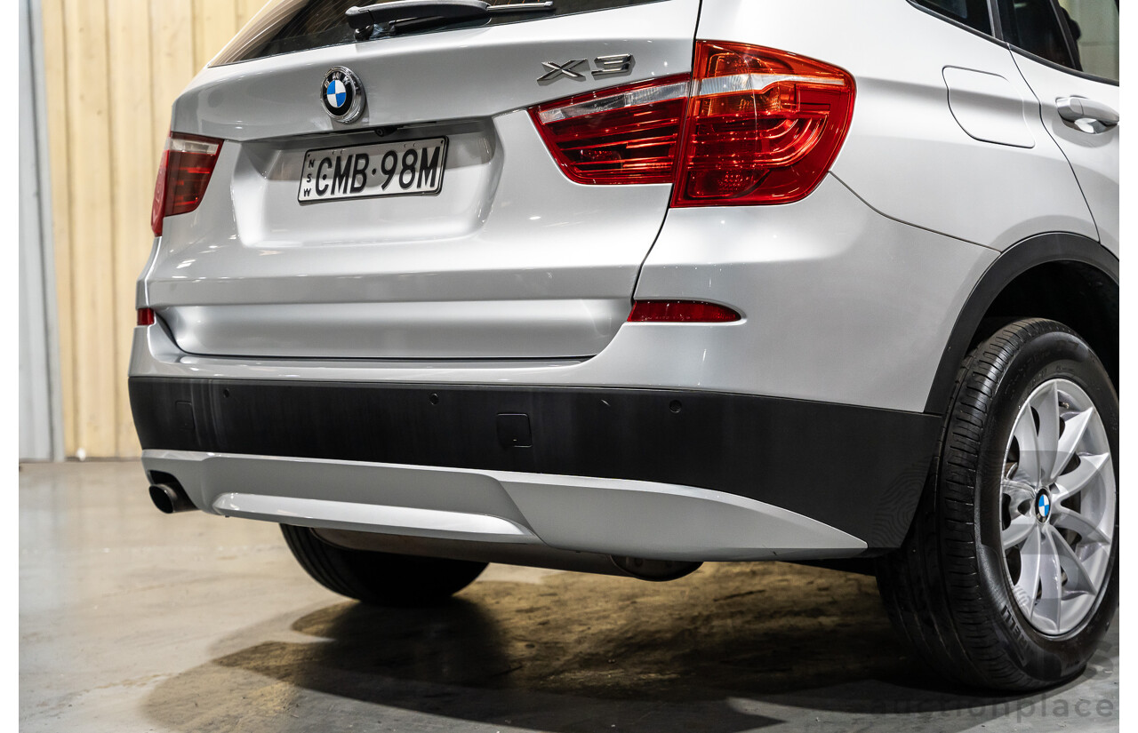 3/2013 BMW X3 Xdrive20i F25 (AWD) MY13 4d Wagon Metallic Silver Turbo 2.0L