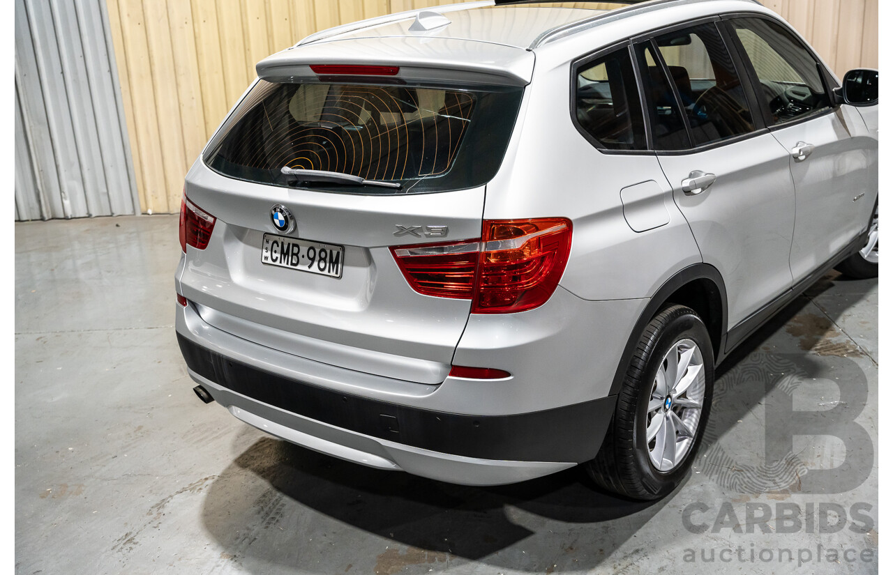 3/2013 BMW X3 Xdrive20i F25 (AWD) MY13 4d Wagon Metallic Silver Turbo 2.0L
