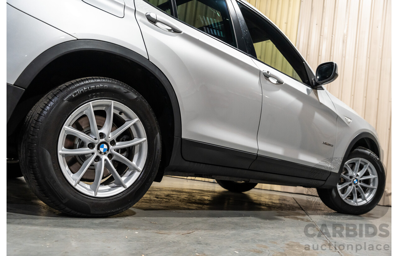 3/2013 BMW X3 Xdrive20i F25 (AWD) MY13 4d Wagon Metallic Silver Turbo 2.0L