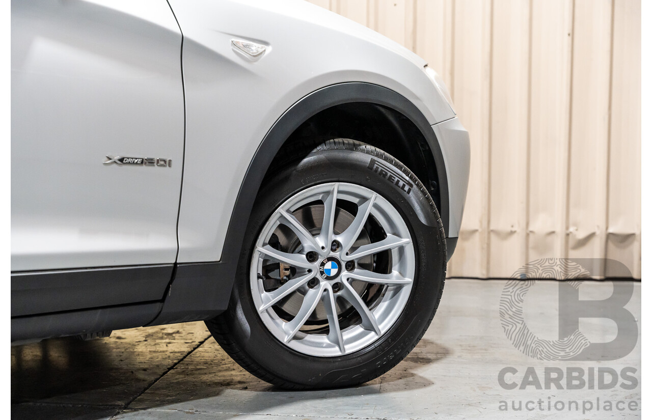 3/2013 BMW X3 Xdrive20i F25 (AWD) MY13 4d Wagon Metallic Silver Turbo 2.0L