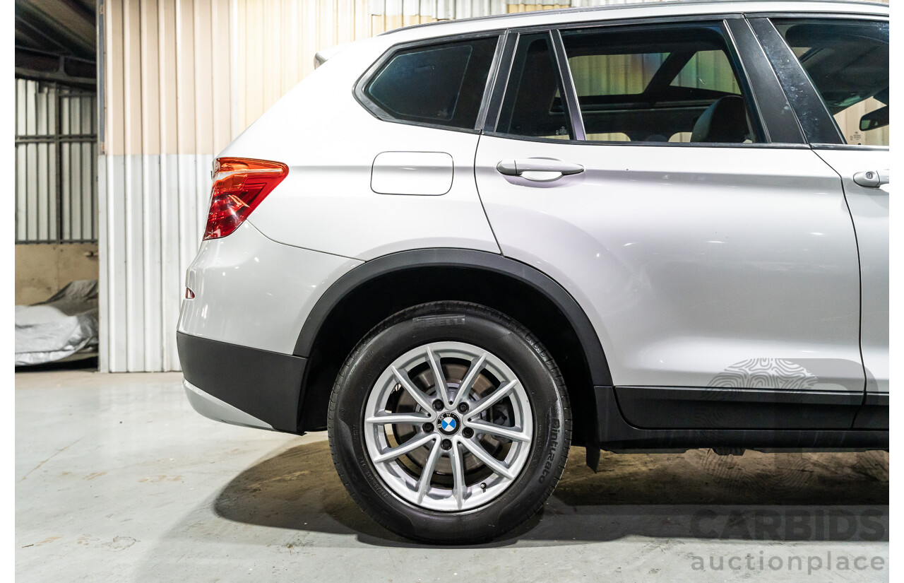 3/2013 BMW X3 Xdrive20i F25 (AWD) MY13 4d Wagon Metallic Silver Turbo 2.0L