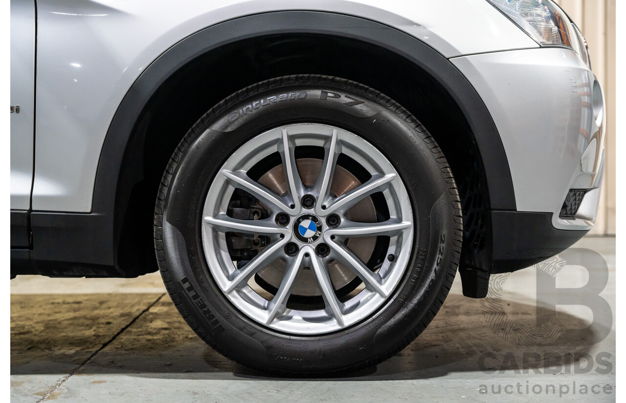 3/2013 BMW X3 Xdrive20i F25 (AWD) MY13 4d Wagon Metallic Silver Turbo 2.0L