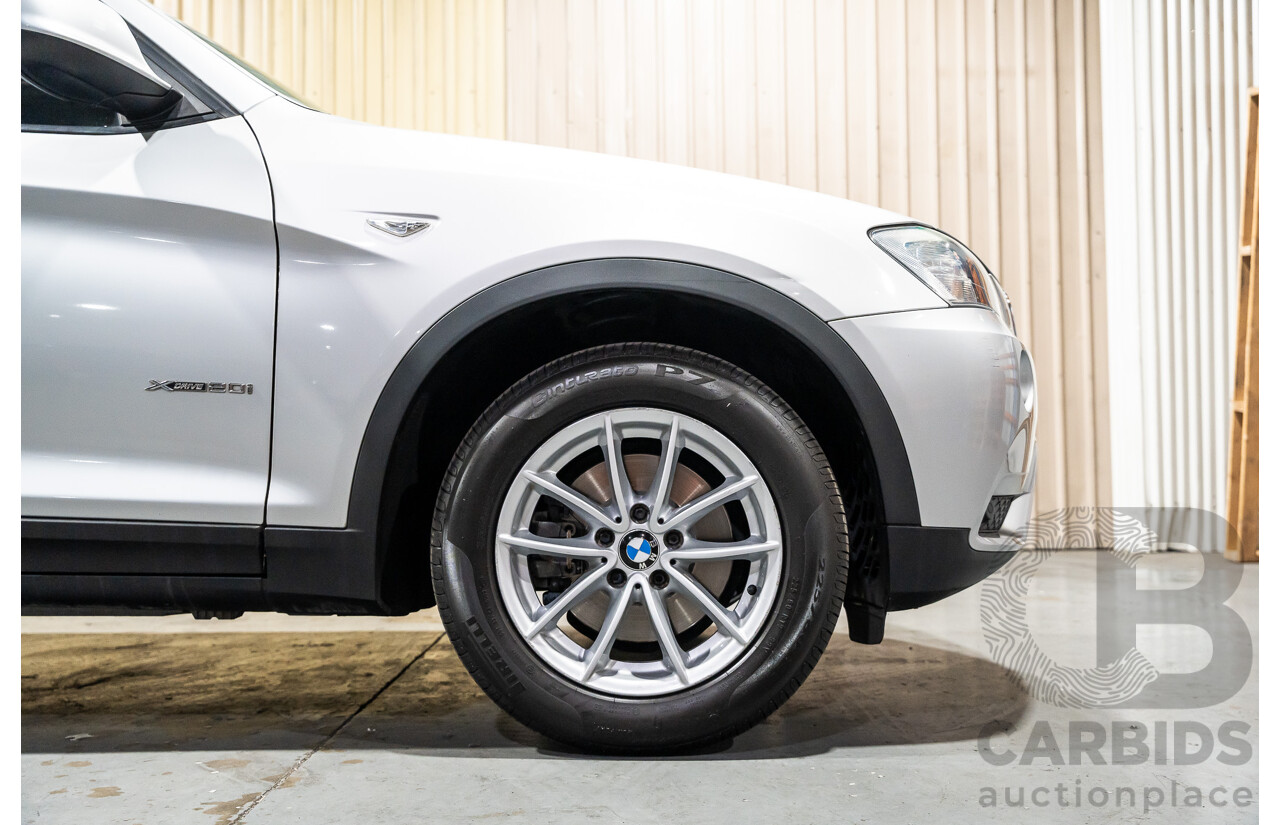 3/2013 BMW X3 Xdrive20i F25 (AWD) MY13 4d Wagon Metallic Silver Turbo 2.0L