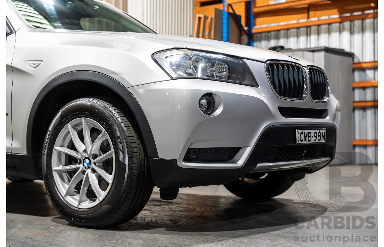 3/2013 BMW X3 Xdrive20i F25 (AWD) MY13 4d Wagon Metallic Silver Turbo 2.0L