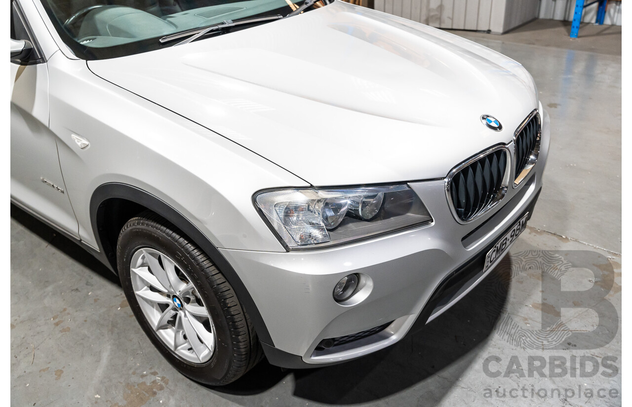3/2013 BMW X3 Xdrive20i F25 (AWD) MY13 4d Wagon Metallic Silver Turbo 2.0L