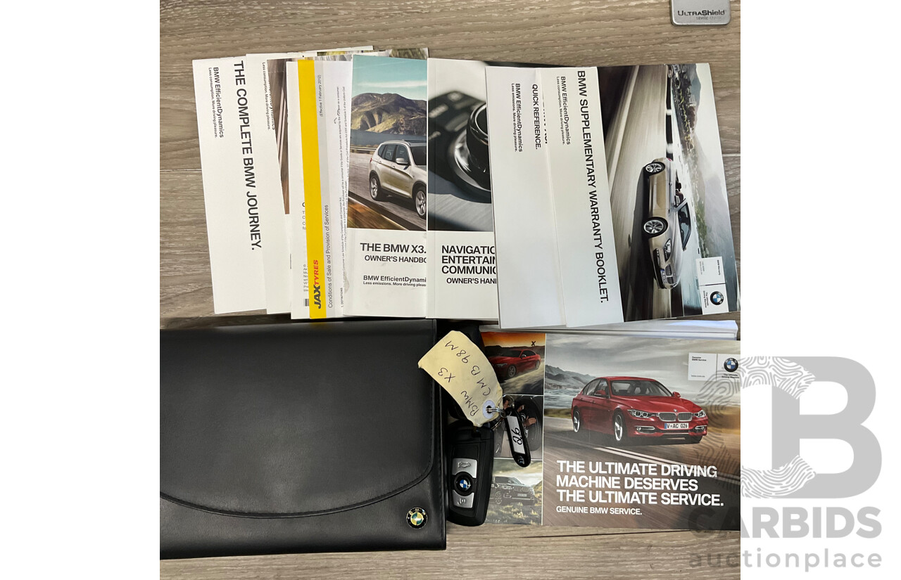 3/2013 BMW X3 Xdrive20i F25 (AWD) MY13 4d Wagon Metallic Silver Turbo 2.0L