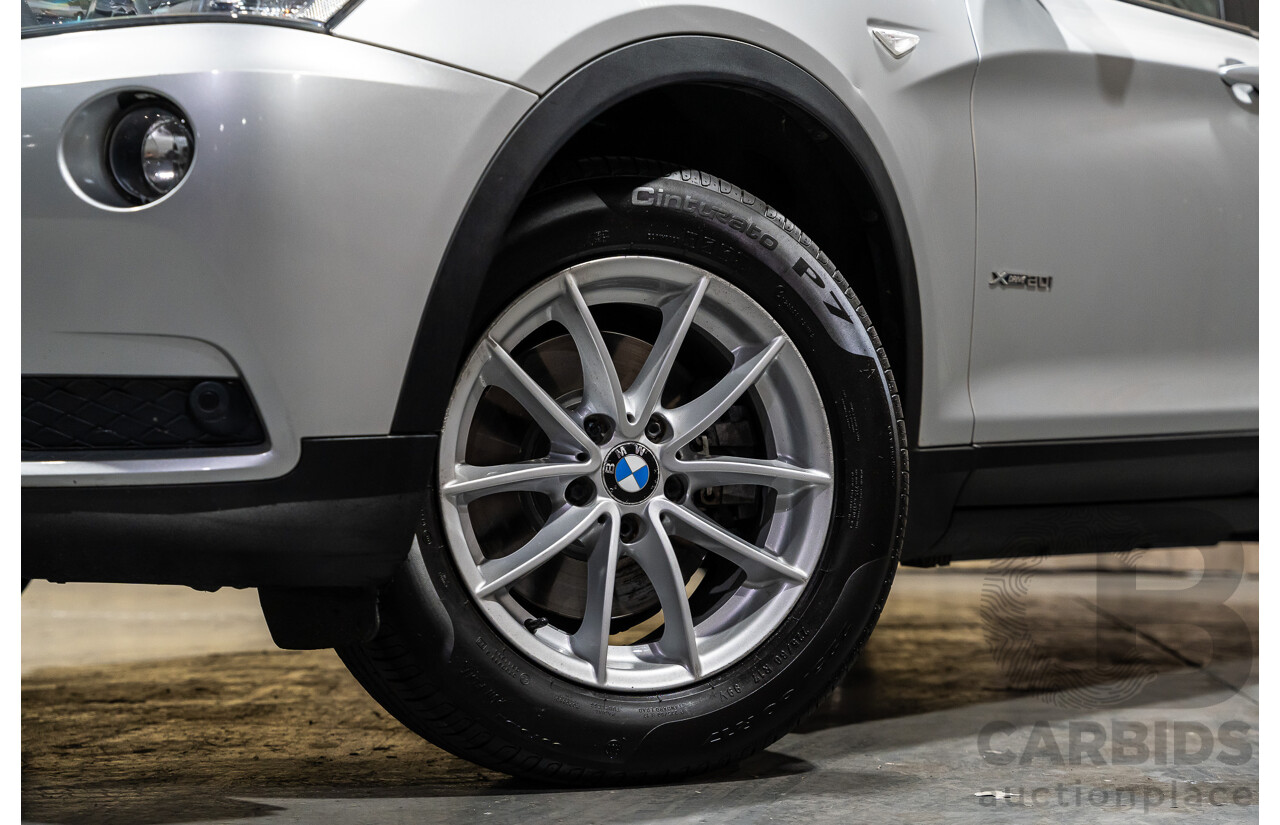 3/2013 BMW X3 Xdrive20i F25 (AWD) MY13 4d Wagon Metallic Silver Turbo 2.0L