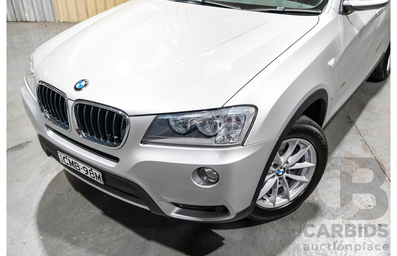 3/2013 BMW X3 Xdrive20i F25 (AWD) MY13 4d Wagon Metallic Silver Turbo 2.0L