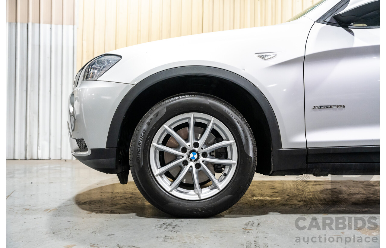 3/2013 BMW X3 Xdrive20i F25 (AWD) MY13 4d Wagon Metallic Silver Turbo 2.0L