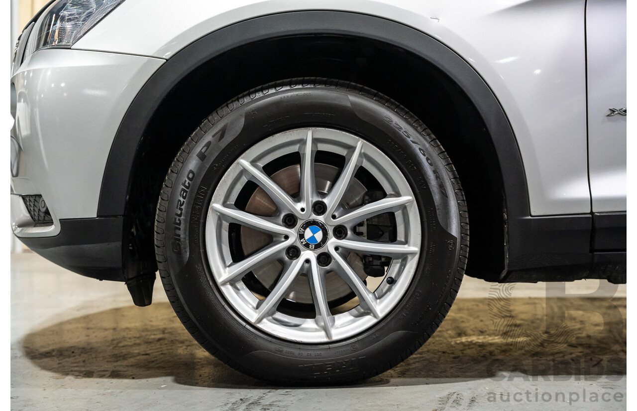 3/2013 BMW X3 Xdrive20i F25 (AWD) MY13 4d Wagon Metallic Silver Turbo 2.0L