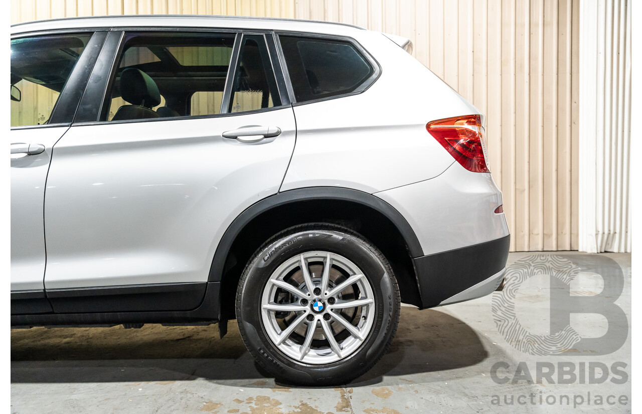 3/2013 BMW X3 Xdrive20i F25 (AWD) MY13 4d Wagon Metallic Silver Turbo 2.0L
