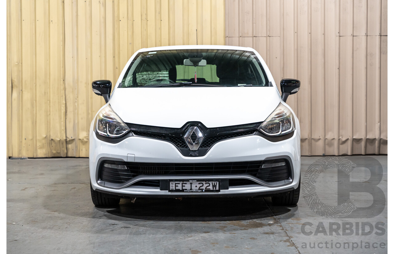 12/2014 Renault Clio RS 200 Sport X98 5d Hatchback White Turbo 1.6L