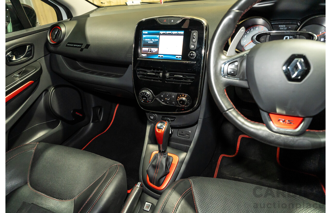 12/2014 Renault Clio RS 200 Sport X98 5d Hatchback White Turbo 1.6L