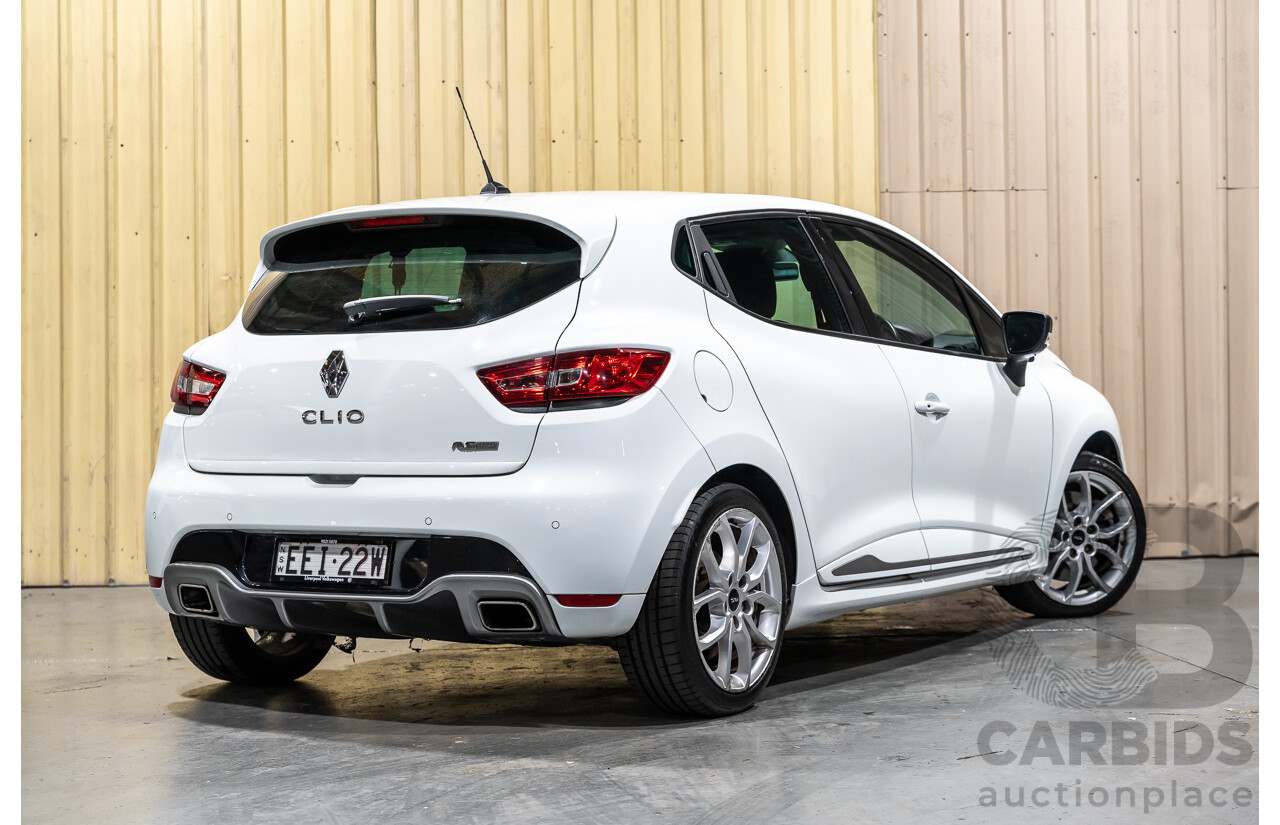 12/2014 Renault Clio RS 200 Sport X98 5d Hatchback White Turbo 1.6L