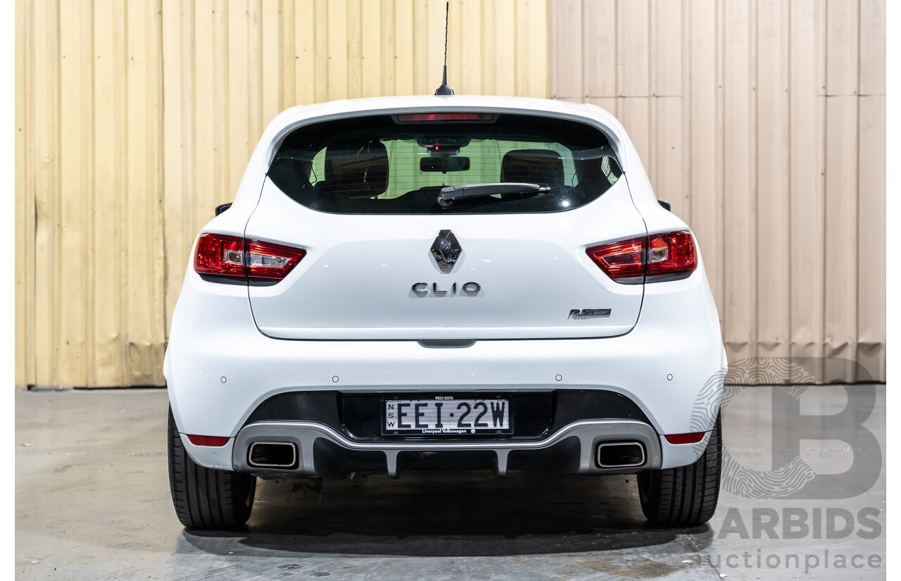12/2014 Renault Clio RS 200 Sport X98 5d Hatchback White Turbo 1.6L