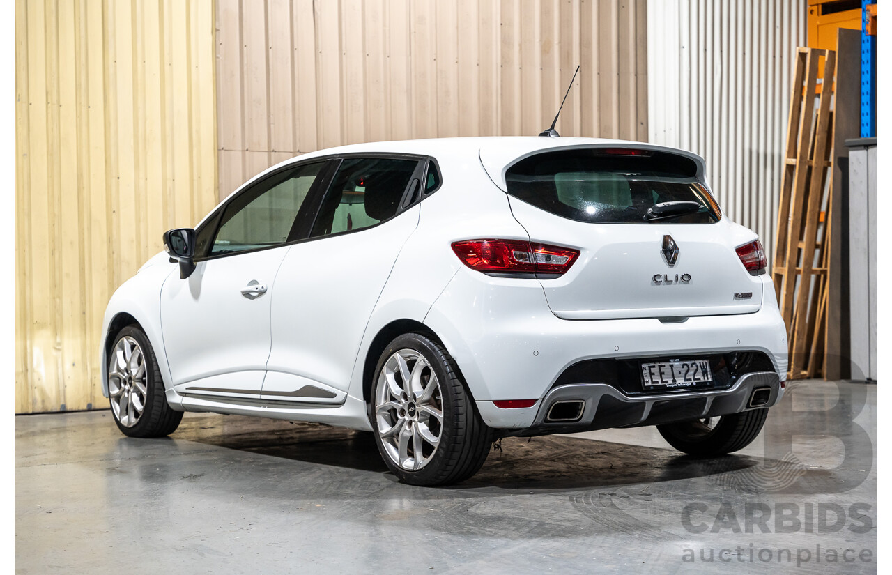 12/2014 Renault Clio RS 200 Sport X98 5d Hatchback White Turbo 1.6L