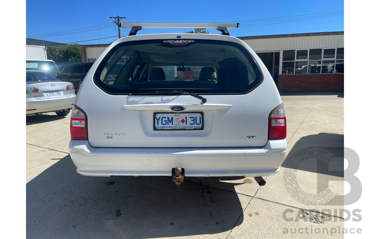 08/2005 Ford Falcon XT (LPG) RWD BA MKII 4D Wagon White 4.0L