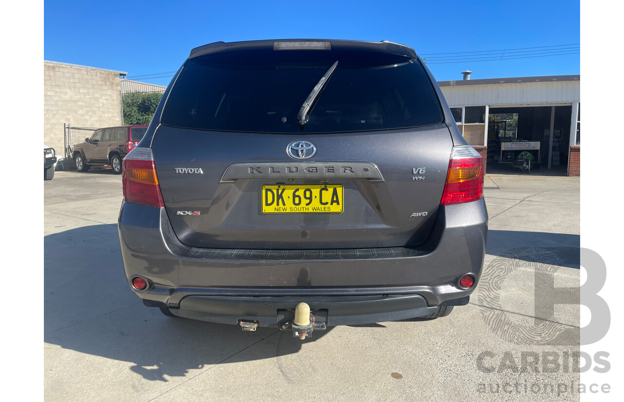 02/2009 Toyota Kluger KX-S (4x4) 4WD GSU45R 4D Wagon Grey 3.5L