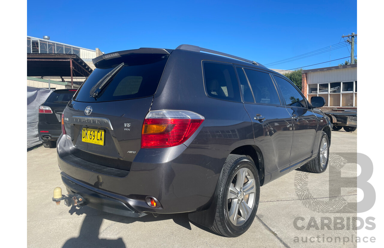 02/2009 Toyota Kluger KX-S (4x4) 4WD GSU45R 4D Wagon Grey 3.5L
