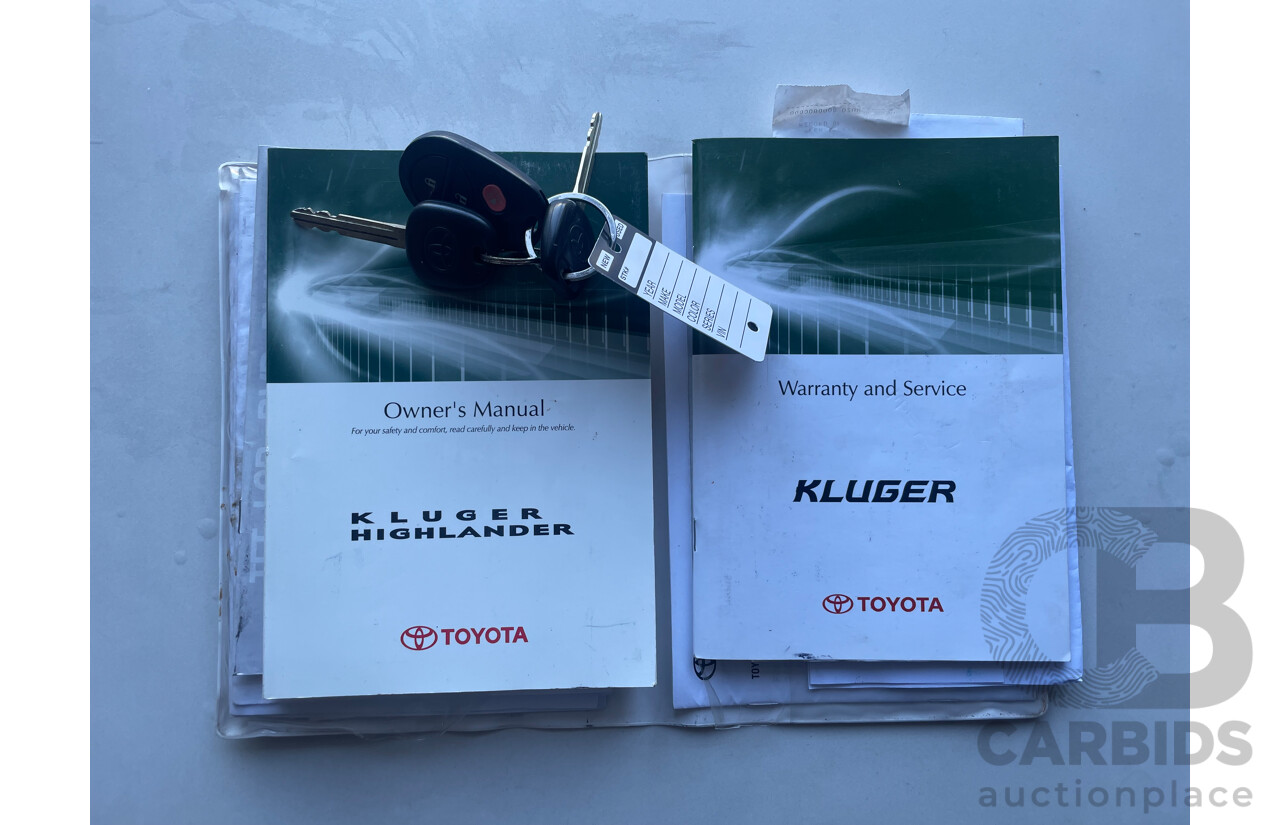 02/2009 Toyota Kluger KX-S (4x4) 4WD GSU45R 4D Wagon Grey 3.5L