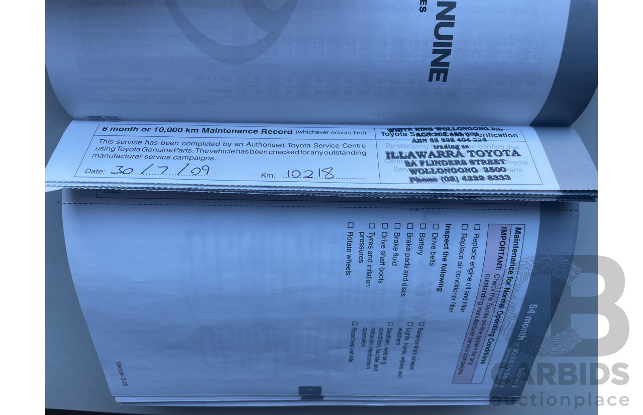 02/2009 Toyota Kluger KX-S (4x4) 4WD GSU45R 4D Wagon Grey 3.5L