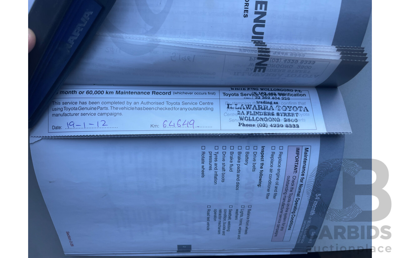 02/2009 Toyota Kluger KX-S (4x4) 4WD GSU45R 4D Wagon Grey 3.5L