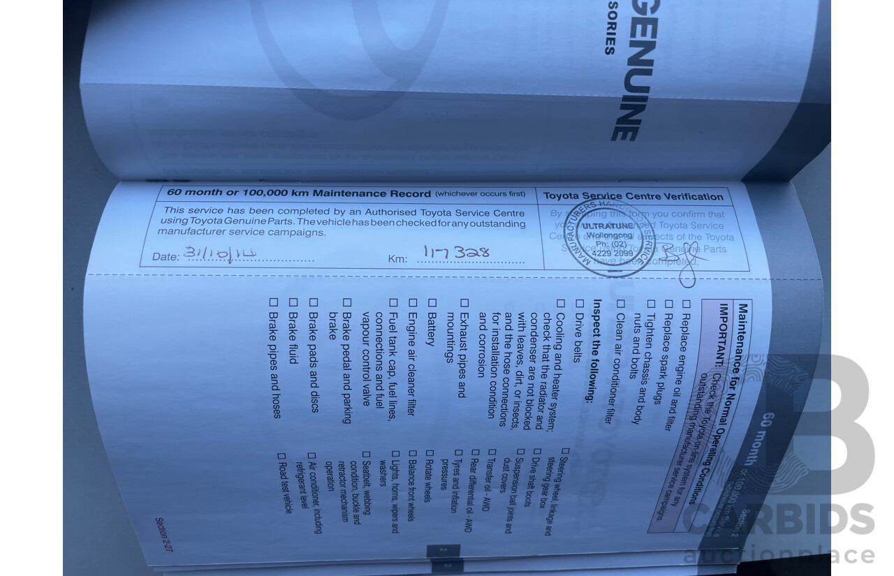 02/2009 Toyota Kluger KX-S (4x4) 4WD GSU45R 4D Wagon Grey 3.5L