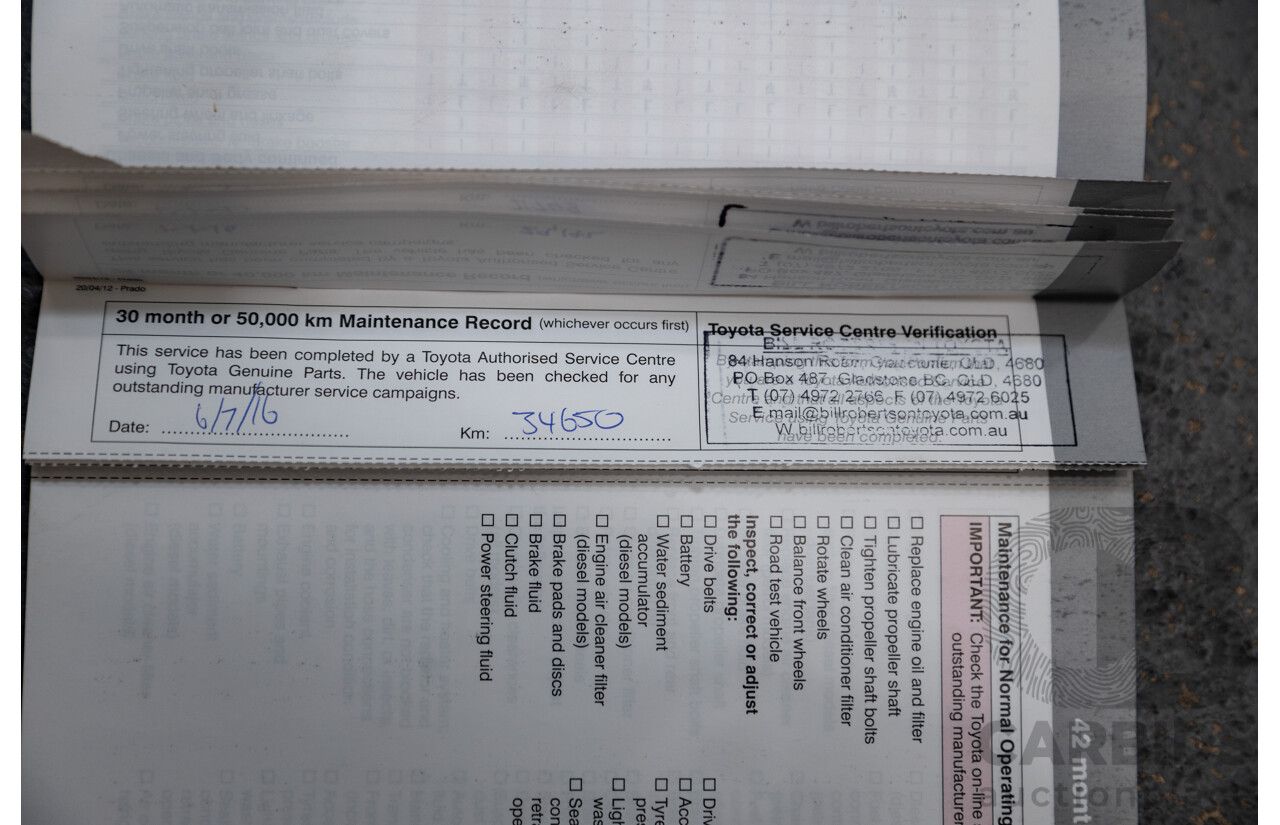 10/2013 Toyota Landcruiser Prado Kakadu (4x4) KDJ150R MY14 4D Wagon Grey Turbo Diesel 3.0L - 7 seater