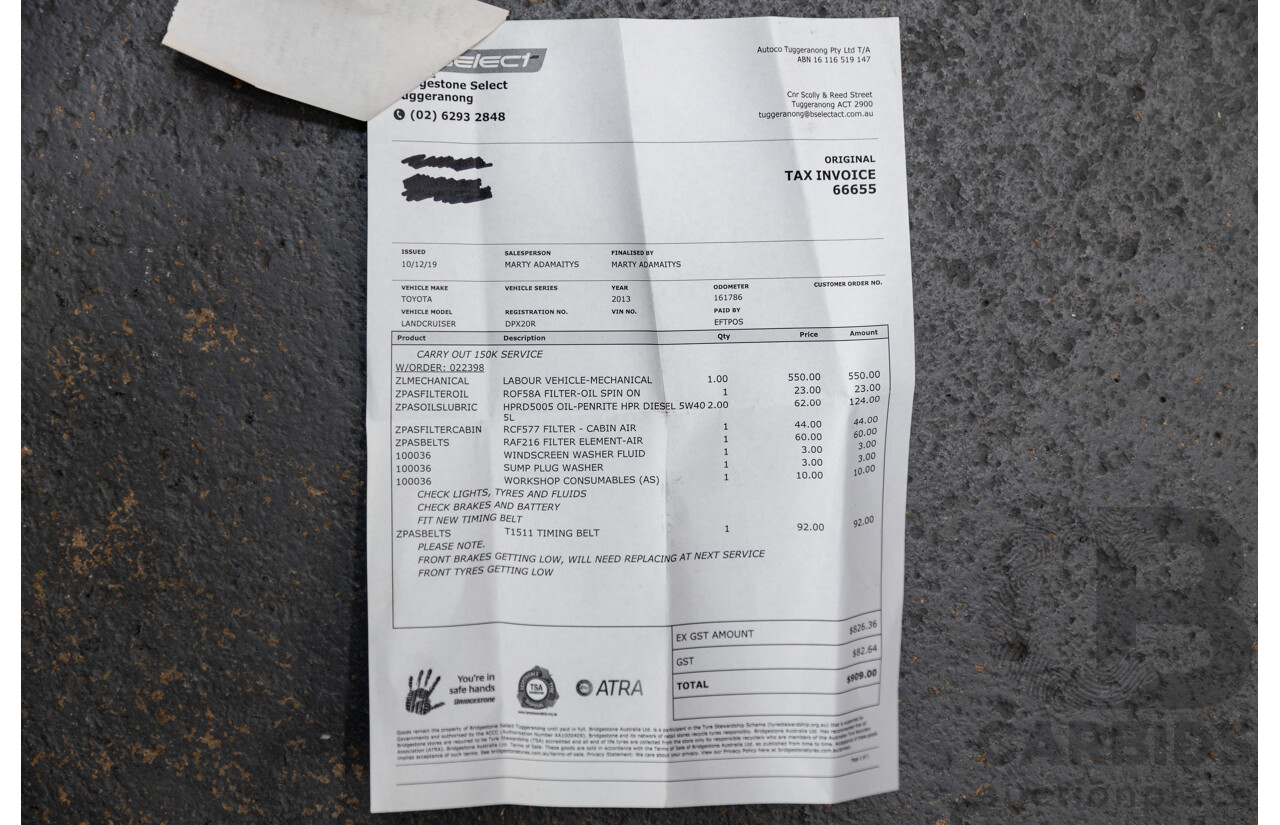 10/2013 Toyota Landcruiser Prado Kakadu (4x4) KDJ150R MY14 4D Wagon Grey Turbo Diesel 3.0L - 7 seater