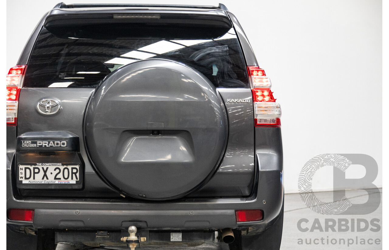 10/2013 Toyota Landcruiser Prado Kakadu (4x4) KDJ150R MY14 4D Wagon Grey Turbo Diesel 3.0L - 7 seater