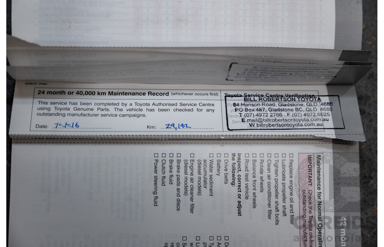10/2013 Toyota Landcruiser Prado Kakadu (4x4) KDJ150R MY14 4D Wagon Grey Turbo Diesel 3.0L - 7 seater